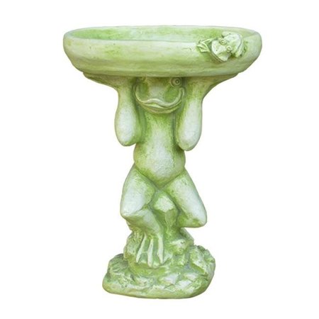 JECO Jeco ODBB005 25 in. Frog Birdbath ODBB005